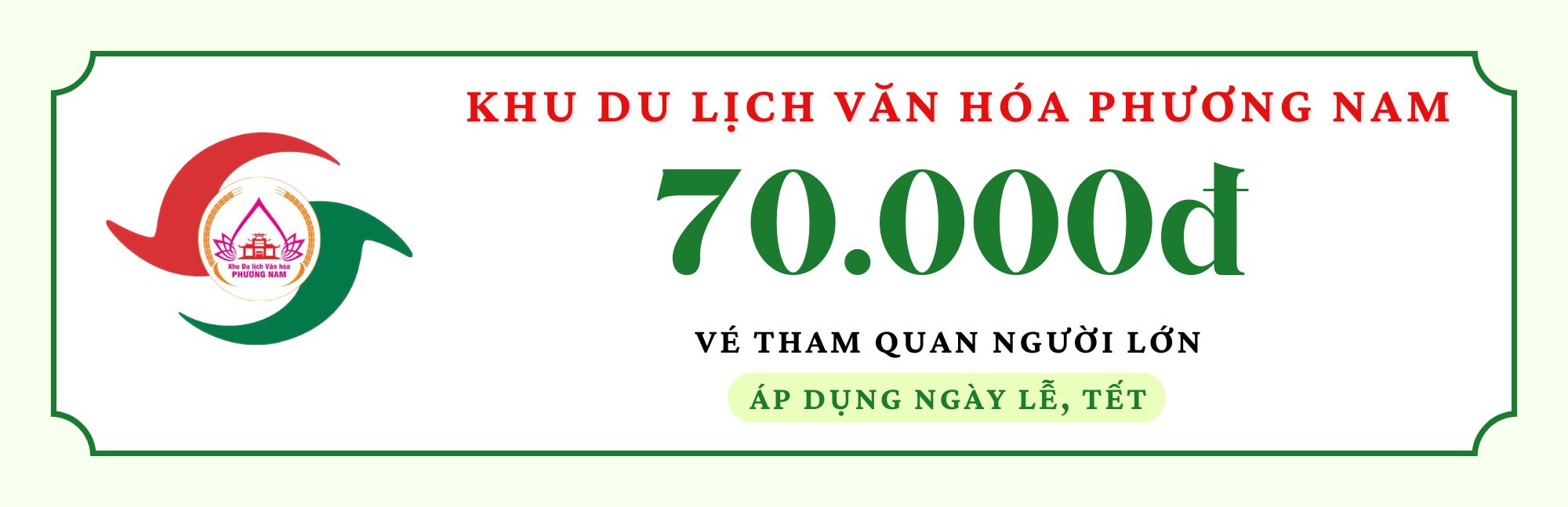 Vé tham quan người lớn các ngày Lễ, Tết